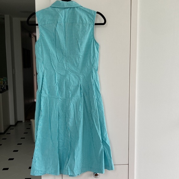 Talbots gingham check pattern button down dress - size 6 - Picture 4 of 5